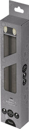 Anna's Collection LED dinerkaarsen - 23 cm - warm wit licht - grijs (2 stuks)