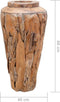 vidaXL - Decoratievaas - 40x100 - cm - massief - teakhout