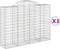 vidaXL - Schanskorven - 3 - st - gewelfd - 200x50x140/160 - cm - ijzer