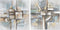 Schilderij DKD Home Decor Abstract 80 x 3 x 80 cm Modern (2 Stuks)