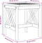 vidaXL - Tuin - Bijzettafel - Bruin - 45x45x50 - cm - Massief - Acaciahout