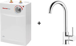 Close in keukenboiler 5 liter - met lage druk kraan - energielabel A - max temperatuur 75°C - 230 V - 50 Hz - UT5SETOVALIS onderbouw - lage druk - keuken boiler - wastafel boiler