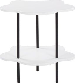 CLOUD - Bijzettafel - Zwart/Wit - MDF