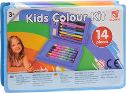 Clown Kinder Kleurkoffer - 14-delig