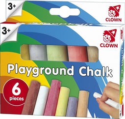 Clown Stoepkrijt - 6 Stuks