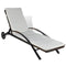 vidaXL - Ligbed - met - kussen - en - wieltjes - poly - rattan - bruin