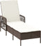 vidaXL - Ligbed - met - Kussen - Bruin - Poly - Rattan
