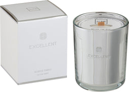 J-Line geurkaars Excellent - Cotton Candy - glas - zilver - medium - 80U