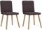 vidaXL - Eetkamerstoelen - 2 - st - stof - donkerbruin