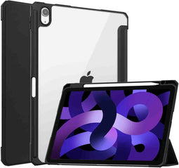 imoshion Tablet Hoes - Geschikt voor iPad Air 5 (2022) / Air 4 (2020) / Air 11 inch (2025) M3 / Air 11 inch (2024) M2 - Trifold Hardcase Bookcase - Zwart