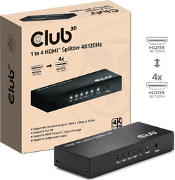 Club 3D HDMI Splitter 1x > 4x HDMI 4K 120Hz