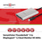 club3D CSV-1577 1 + 2 poorten DisplayPort-splitter Zwart
