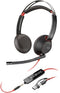 Poly Blackwire 5220 - On-Ear headset - Noise Cancelling microfoon - Zwart (1 stuk)