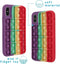 iMoshion Hoesje Geschikt voor iPhone Xs / X Hoesje Siliconen - iMoshion Pop It Fidget Toy - Pop It hoesje - Rainbow