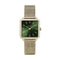 Cluse La Tétragone Mesh Green, Gold Colour