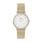Cluse Minuit Mesh White, Gold Colour