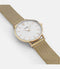 Cluse Minuit Mesh White, Gold Colour