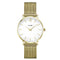Cluse Minuit Mesh White, Gold Colour