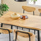 SoBuy OGT52-N - Eettafelset 5-delig - Compacte Keukentafel met 4 Stoelen - Natuur (5-delig)