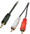 Lindy 35687 - Cinch / Jackplug Audio Aansluitkabel - 20 m - Zwart