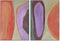 Home ESPRIT - Schilderij Modern Stads - 100 x 140 cm - Oranje Mauve (2 stuks)
