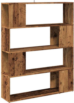 vidaXL - Boekenkast - / - kamerscherm - 100x24x124,5 - cm - oud - houtkleurig