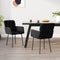 vidaXL - Eetkamerstoelen - 2 - st - fluweel - zwart
