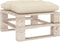 vidaXL - Palletkussen - 60x61,5x10 - cm - stof - crèmekleurig