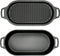 Valhal Outdoor - Braadpan / Dubbele Skillet 2L - kleine Dutch Oven, gietijzer, ovaal, grillpatroon, VH2L