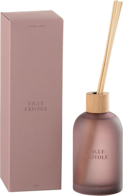 J-Line geurolie + stokjes Accords Essentiels - Figue Frivole - paars - 250 ml