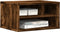 vidaXL - Printerkastje - 40x32x22,5 - cm - bewerkt - hout - gerookt - eikenkleurig