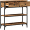 vidaXL - Console - Tafel - Oud - Hout - 72,5x25x75 - cm - Engineered - Wood - & - Staal