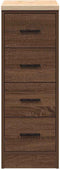 vidaXL - Garagekast - 30x51x85 - cm - massief - grenenhout - bruin - eikenkleurig