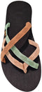 Teva W Olowahu - Dames Slippers - Maat 39 - Zwart/Bruin/Groen