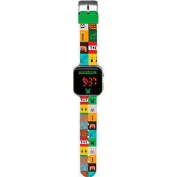 Minecraft Digitaal LED Horloge - Multi Color - Digitale display met LED-verlichting - Unisex