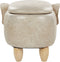 ELEPHANT - Hocker - Beige - Kunstleer