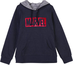 KIDS HOODIE - MARVEL LOGO BLAUW - 7 JAAR