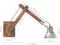 vidaXL Wandlamp industrieel rond E27 zilverkleurig