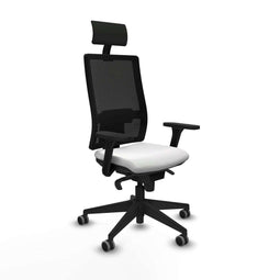 Bureaustoel met hoofdsteun Piqueras y Crespo 3D066G1 Wit