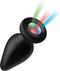XR Brands Silicone Light Up Butt Plug - Small black
