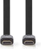 Nedis CVGP34100BK20 - Platte High Speed HDMI-kabel - 4K 3D - Zwart