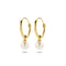 Sparkle14 Oorringen - Met Hangers Zoetwaterparel 4mm - Goud