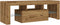 vidaXL - Tv-meubel - met - LED - 120x36,5x40 - cm - bewerkt - hout - artisanaal - eiken