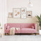 vidaXL - Driezitsbank - Chesterfield-stijl - met - bolsters - fluweel - roze