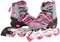 Street Rider Pro - Inline Skates - Aluminium frame 4 wielen - Roze/Grijs