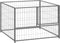 vidaXL - Hondenkennel - 10 - m² - staal - zwart