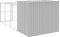 vidaXL - Hondenhok - met - ren - 214x457x181 - cm - staal - lichtgrijs