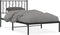 vidaXL - Bedframe - met - hoofdbord - metaal - zwart - 100x190 - cm
