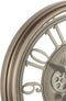 J-Line klok Arabische Cijfers Radars Binnenwerk - metaal/glas - antiek grijs - Ø 53 cm