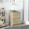 vidaXL - Wastafelkast - 40x37x59 - cm - bewerkt - hout - sonoma - eikenkleurig